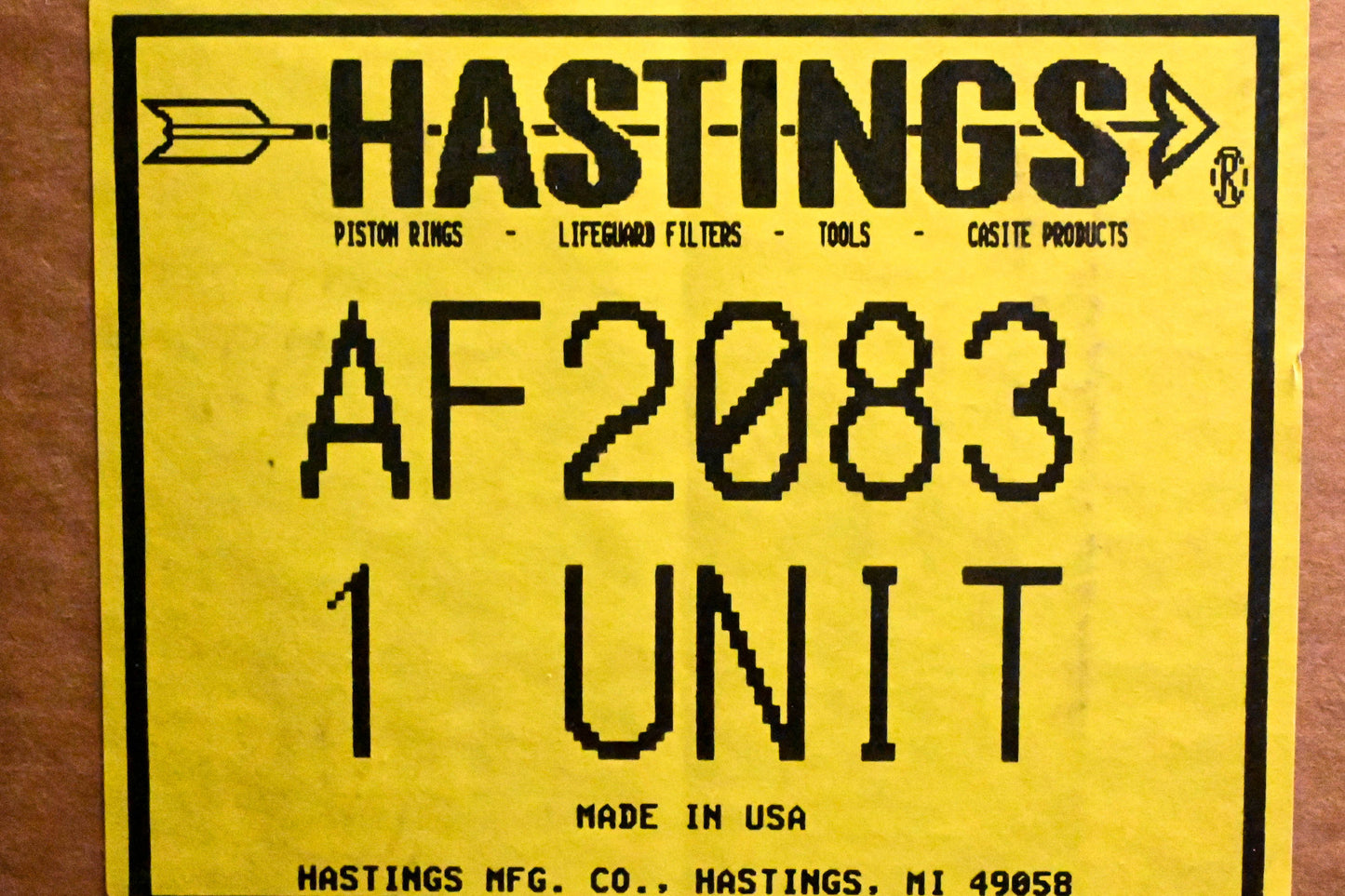 Hastings AF2083 Air Filter NOS