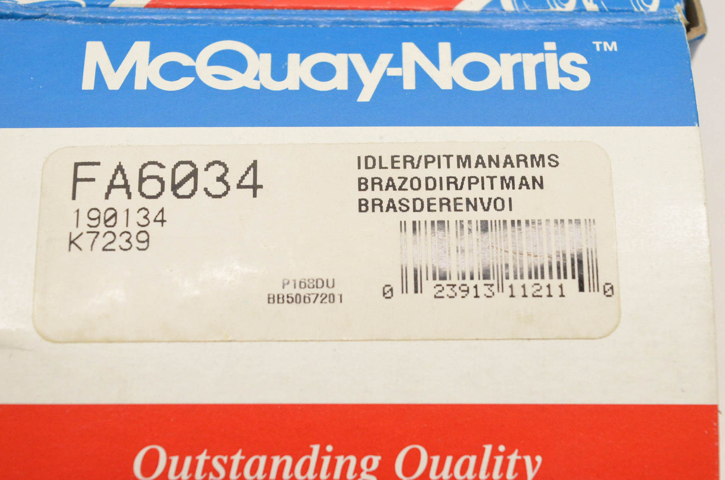 McQuay-Norris FA6034, 190134, K7239 Pitman Arms Idler Kit NOS