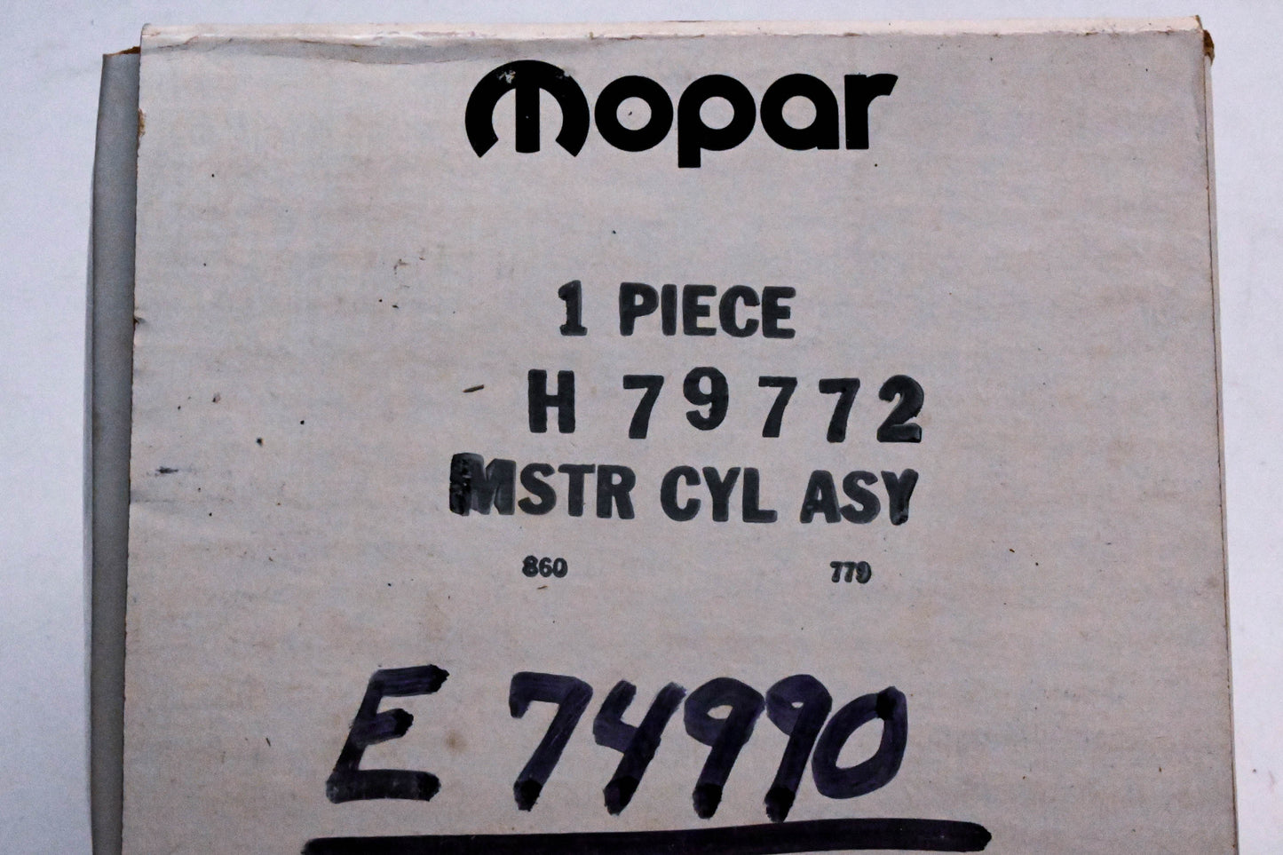 Mopar H-79772, E74990, FF-8065769 Wagner Master Cylinder Assembly NOS