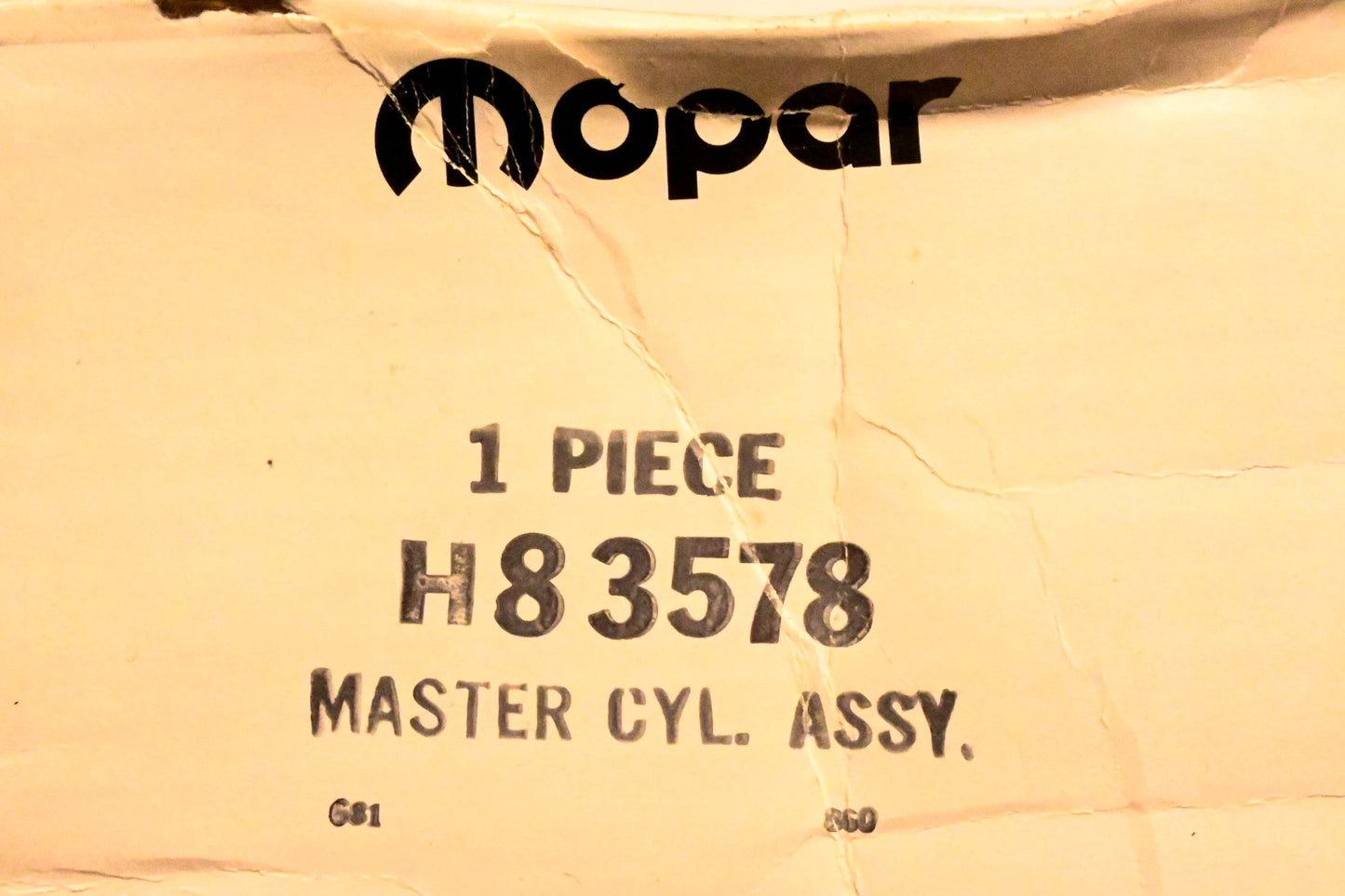 Mopar H83578, H-83578 Master Cylinder Assembly NOS
