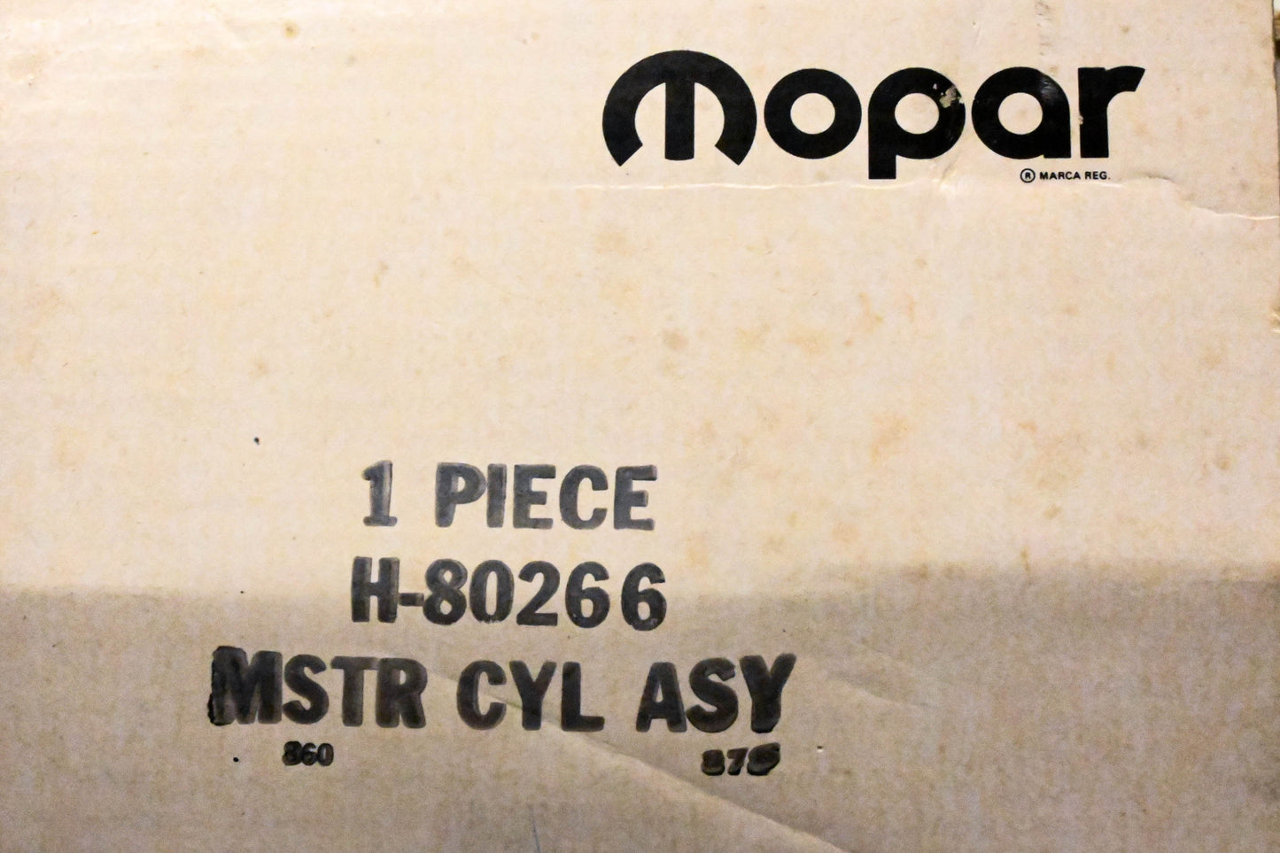 Mopar H80266, H-80266 Master Cylinder Assembly NOS