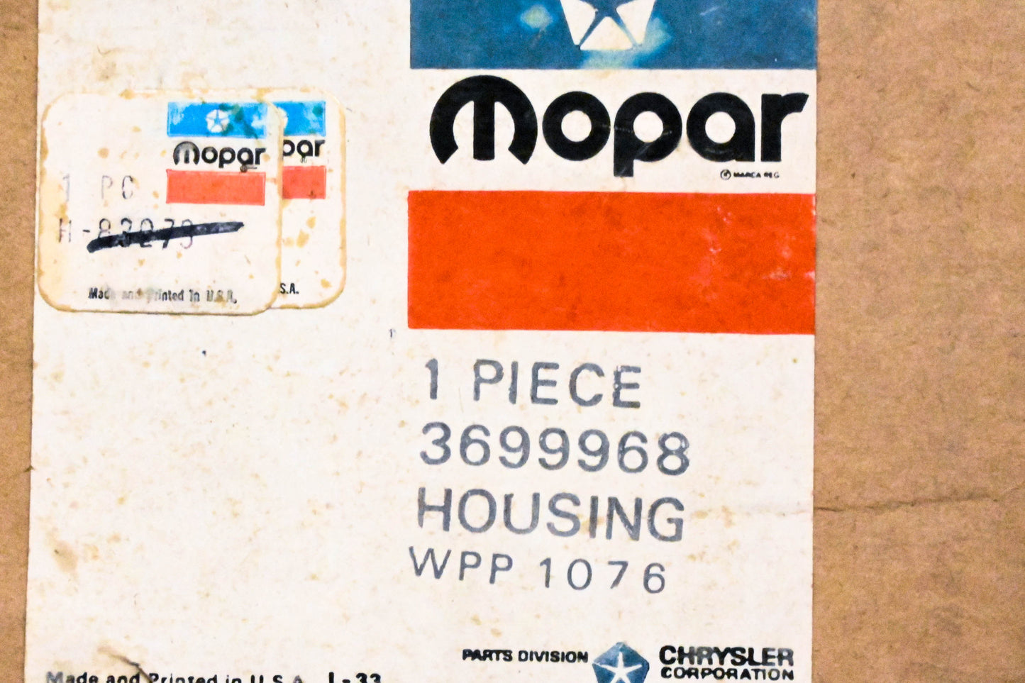 Mopar 3699968 Brake Caliper Housing NOS
