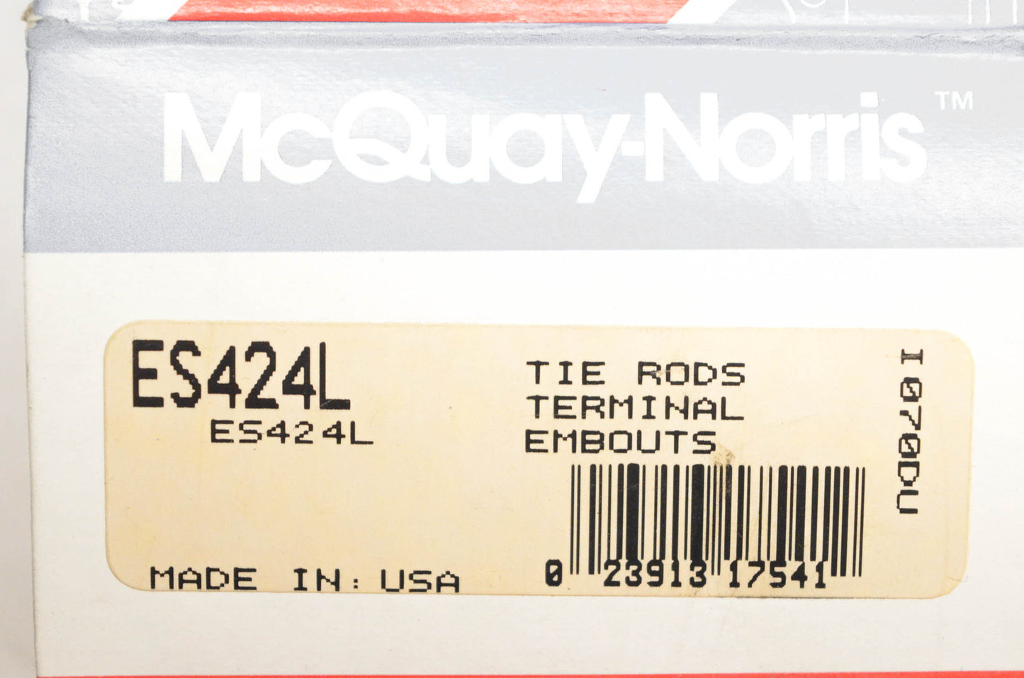 McQuay-Norris ES424L Tie Rod Terminal Kit NOS