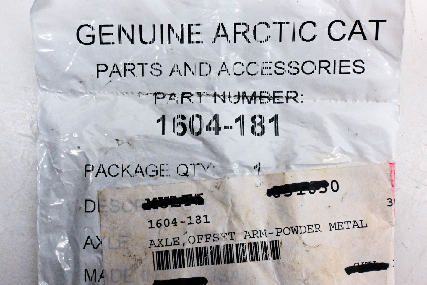 New OEM Arctic Cat 1604-181 Offset Arm Axle NOS