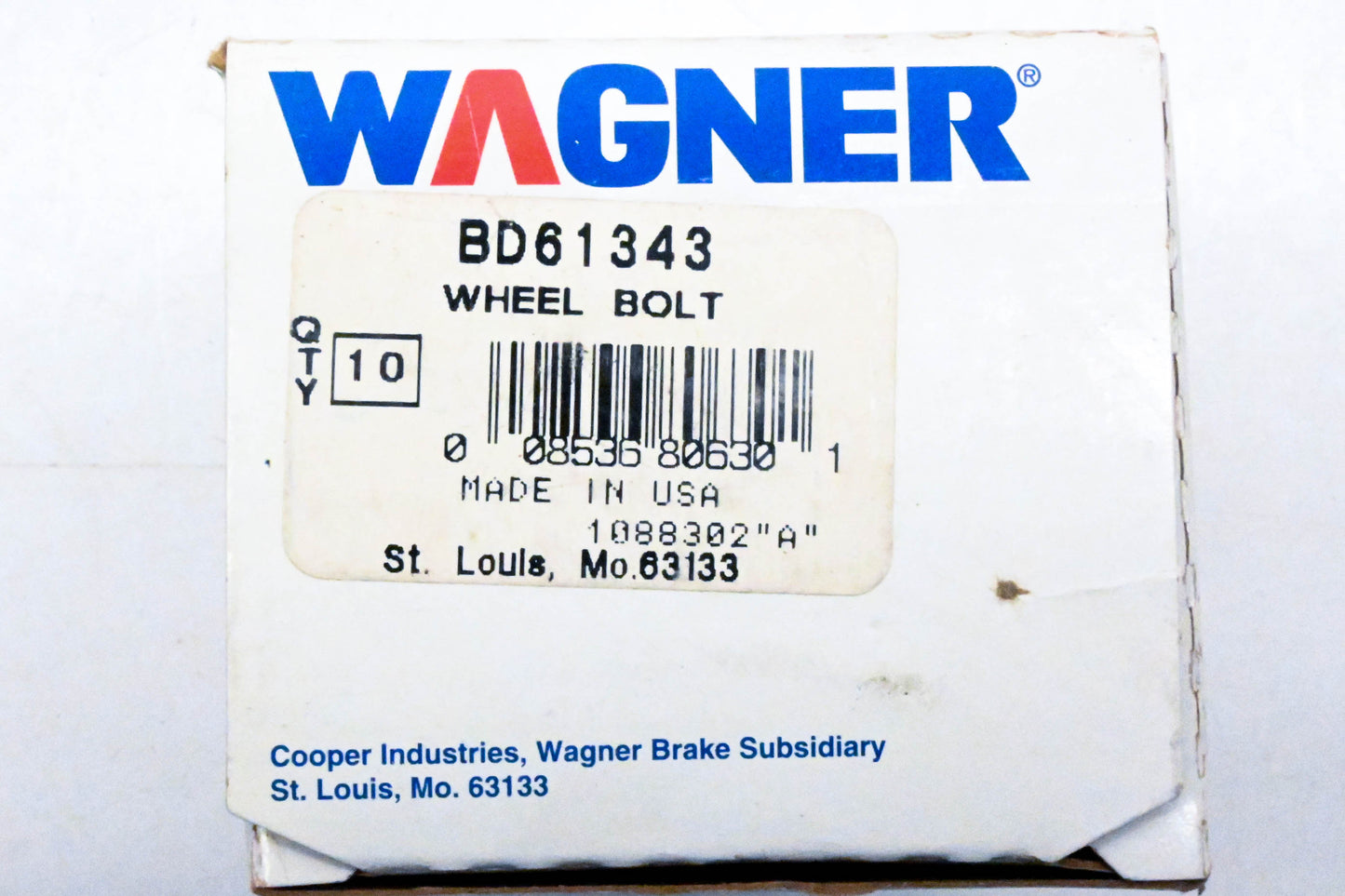 Wagner BD61343 Wheel Lug Studs Qty 10 NOS