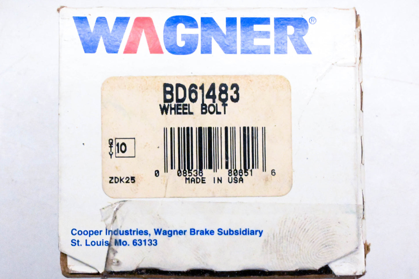 Wagner BD61483 Wheel Lug Studs Qty 10 NOS