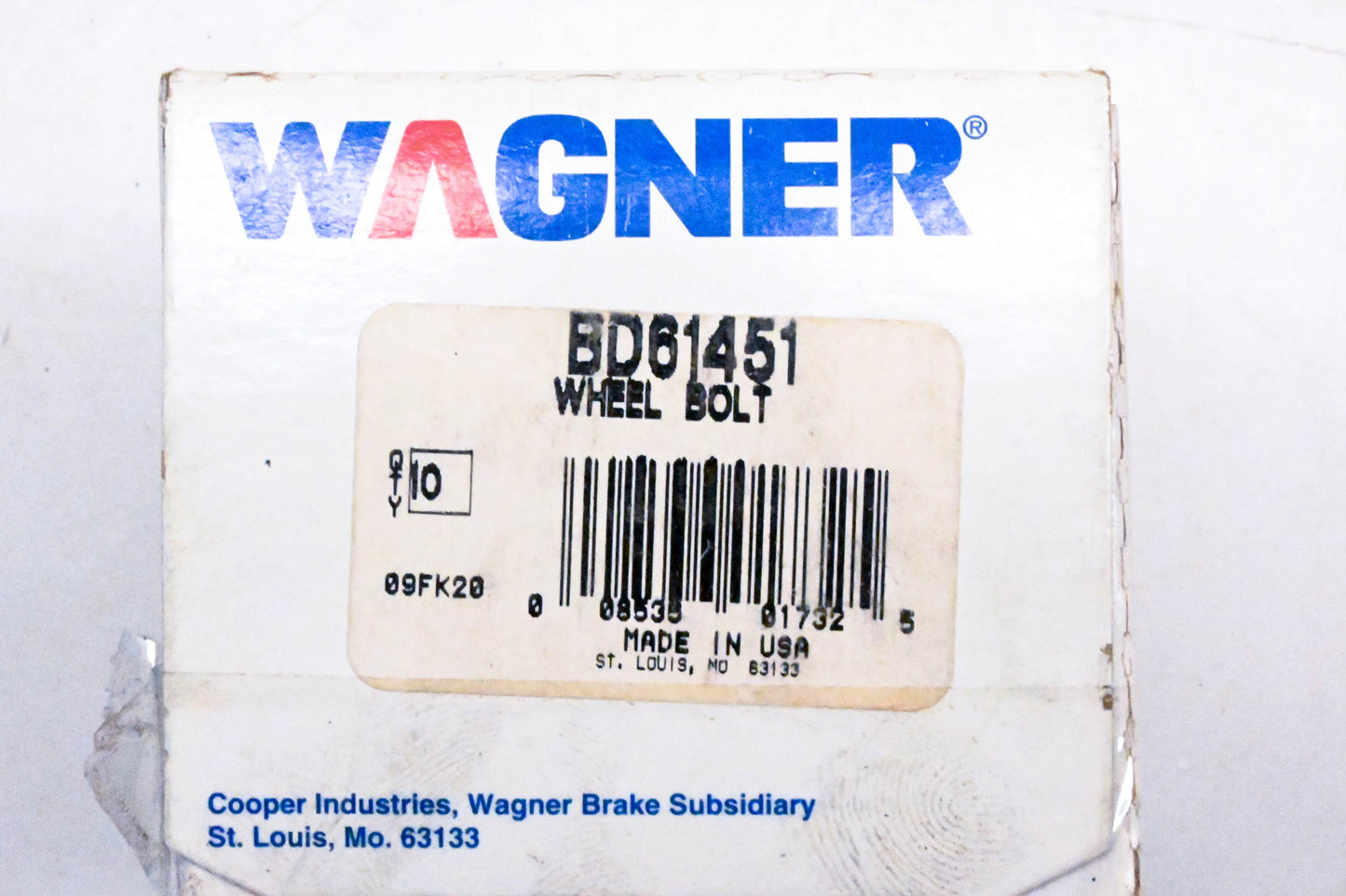 Wagner BD61451 Wheel Lug Studs Qty 10 NOS