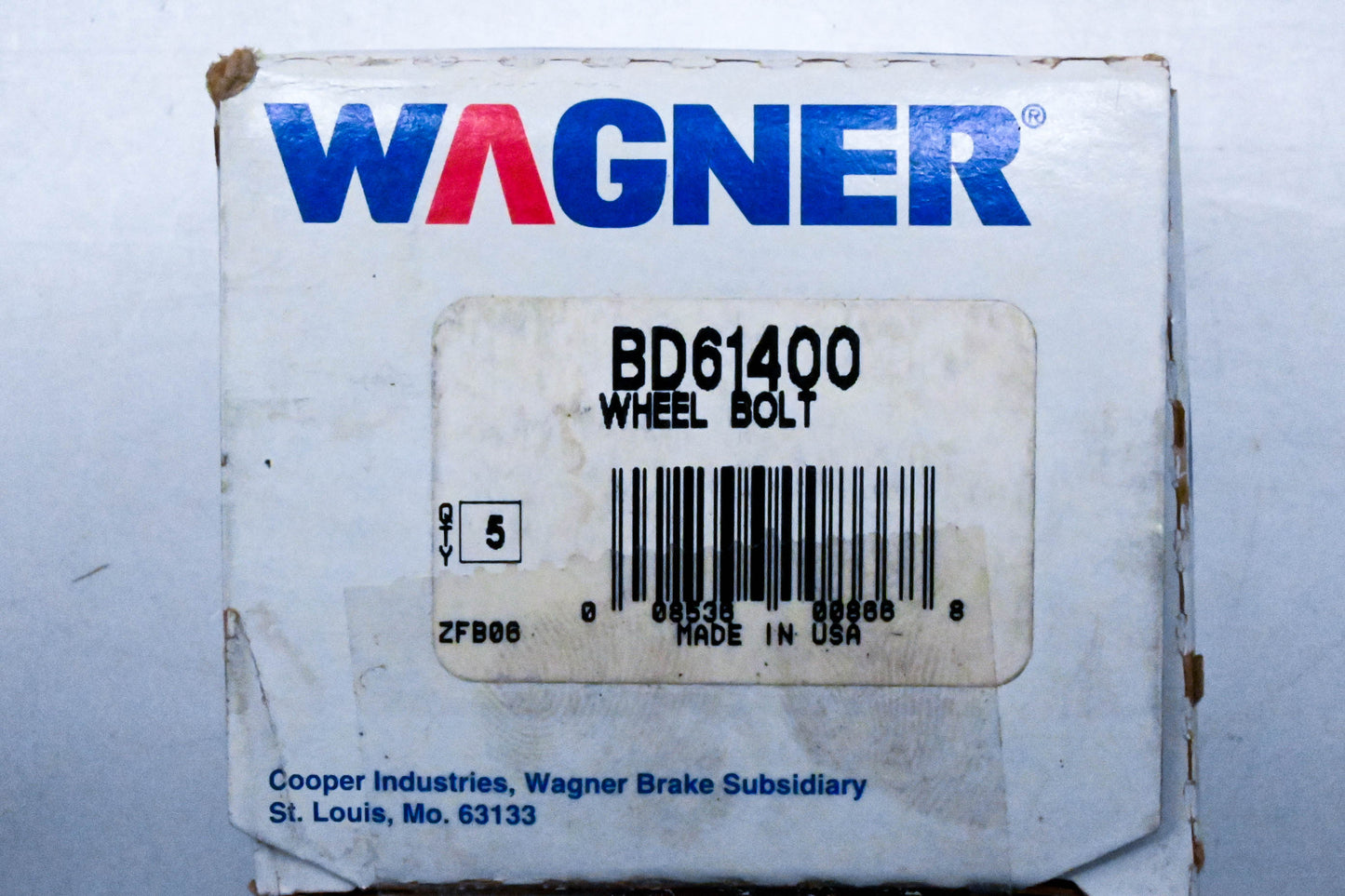 Wagner BD61400 Wheel Lug Studs Qty 5 NOS