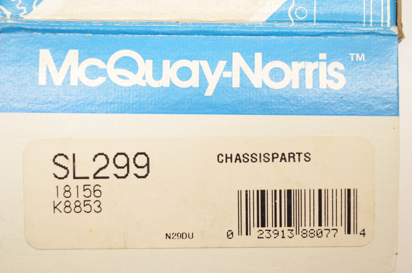 McQuay-Norris SL299, 18156, K8853 Chassis Sway Bar Kit NOS