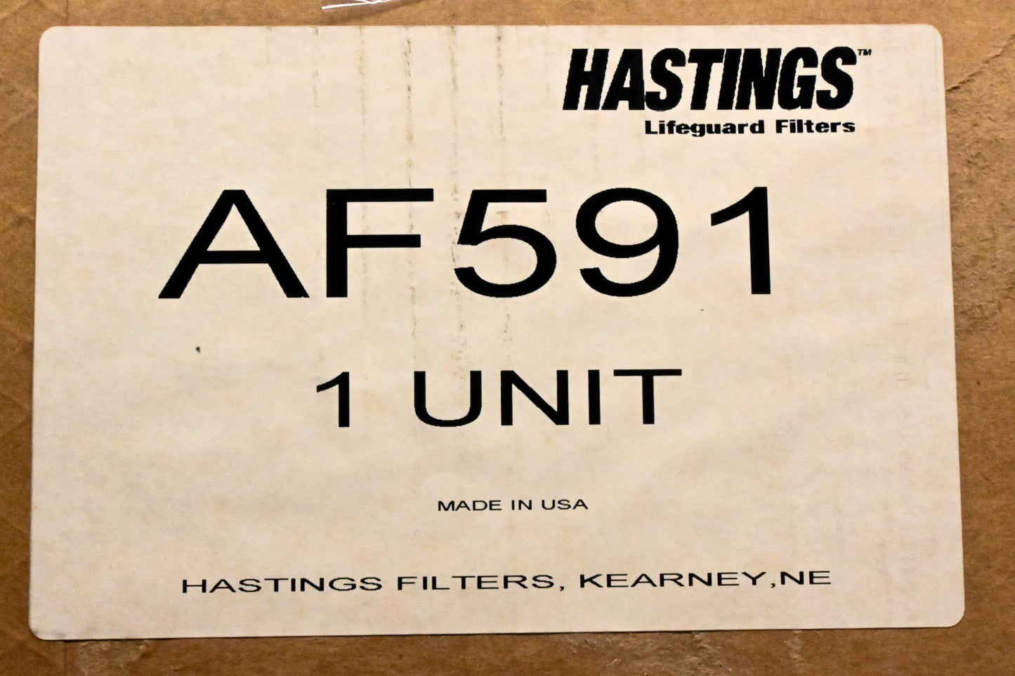 Hastings AF591 Air Filter NOS