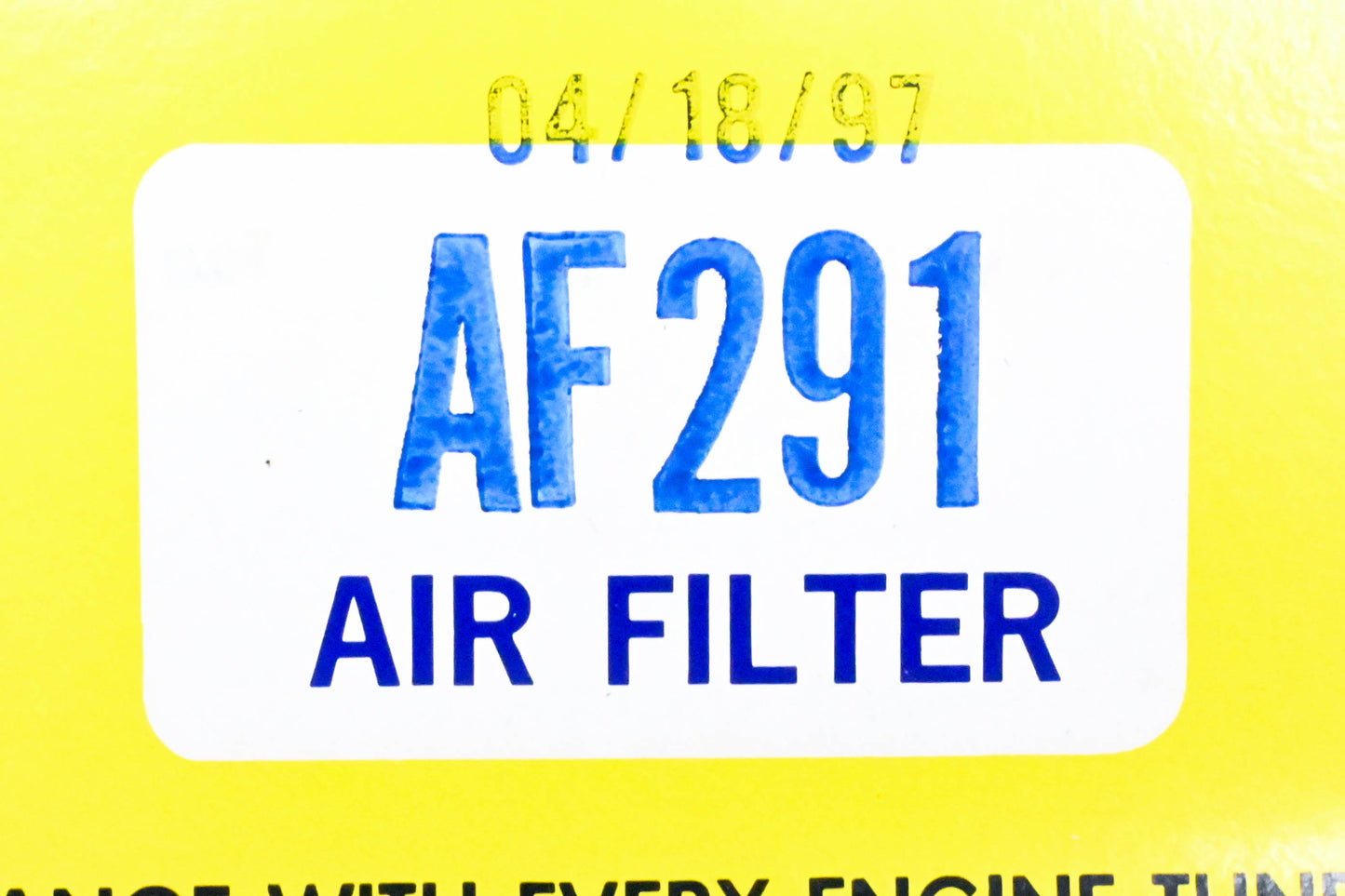 Hastings AF291 Air Filter NOS