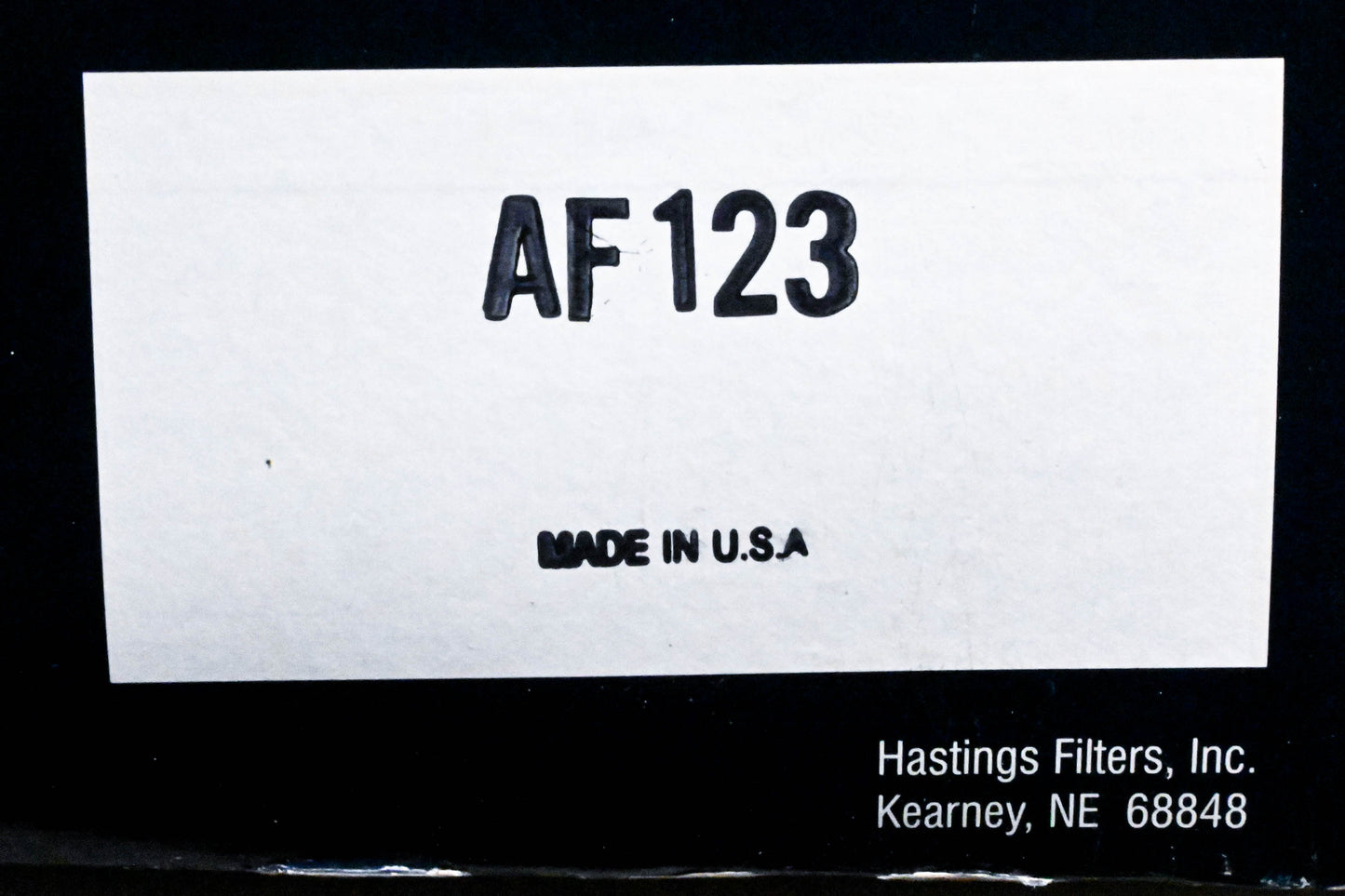 Hastings AF123 Air Filter NOS