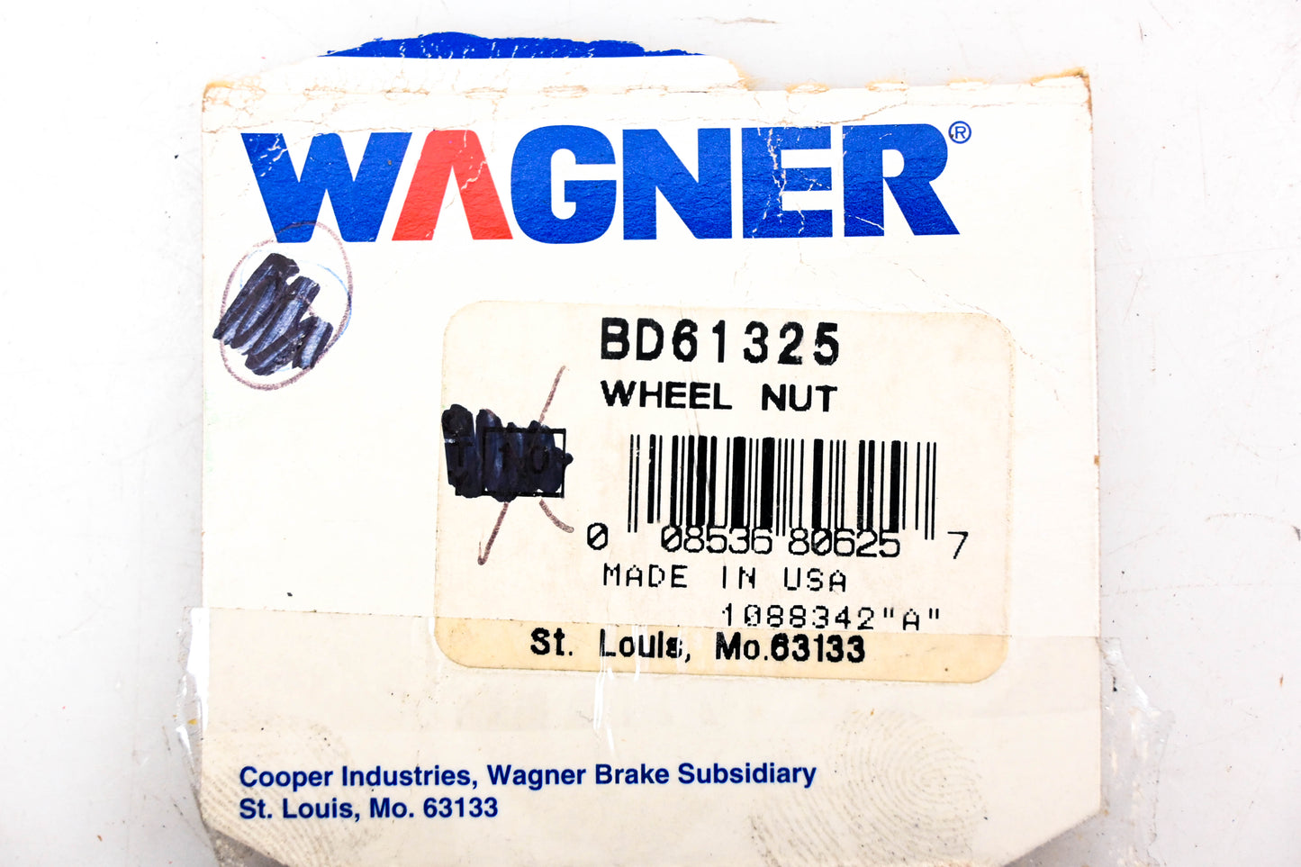 Wagner BD61325 Wheel Lug Nuts Qty 3 NOS