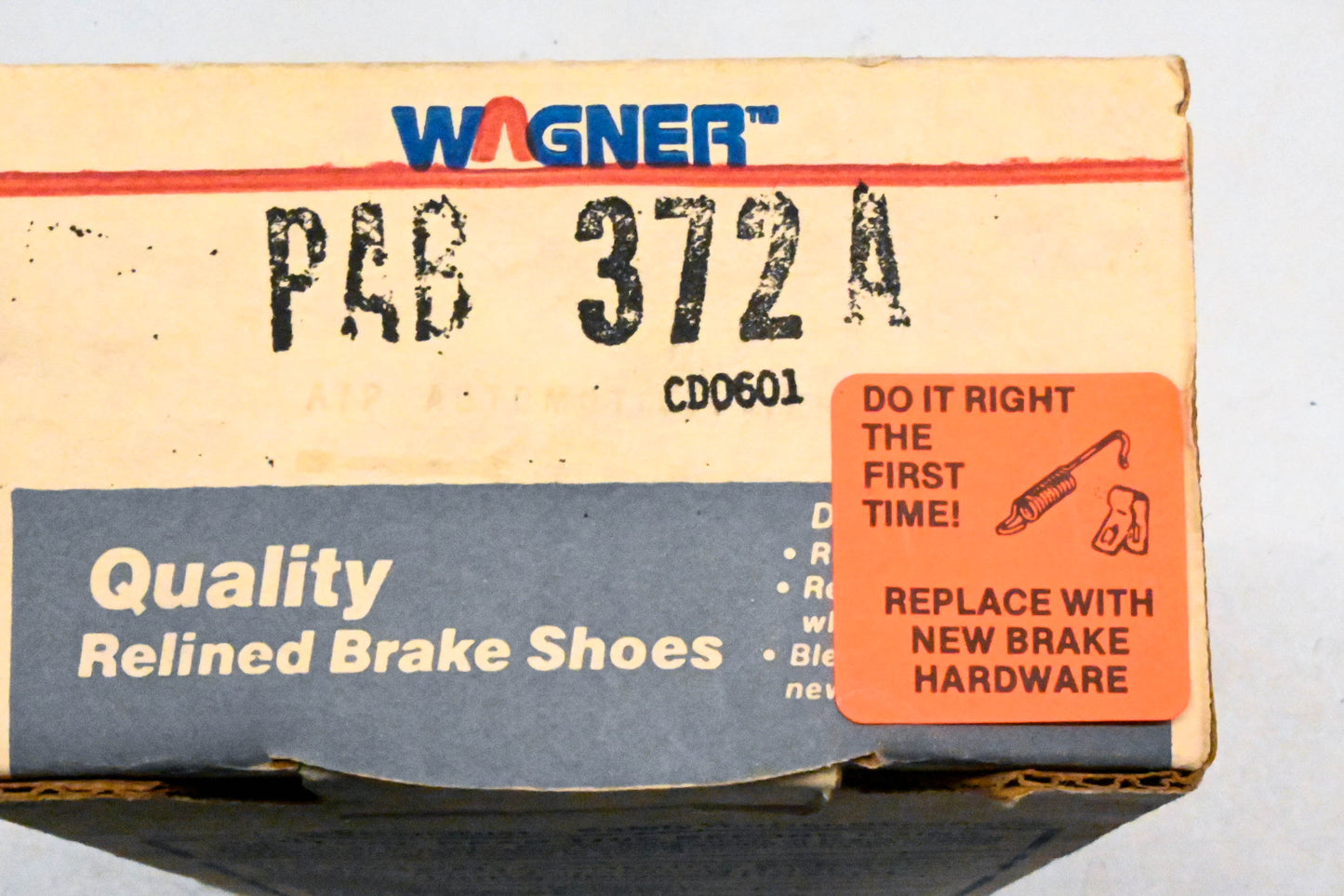 Wagner PAB372A Relined Brake Shoe Kit NOS