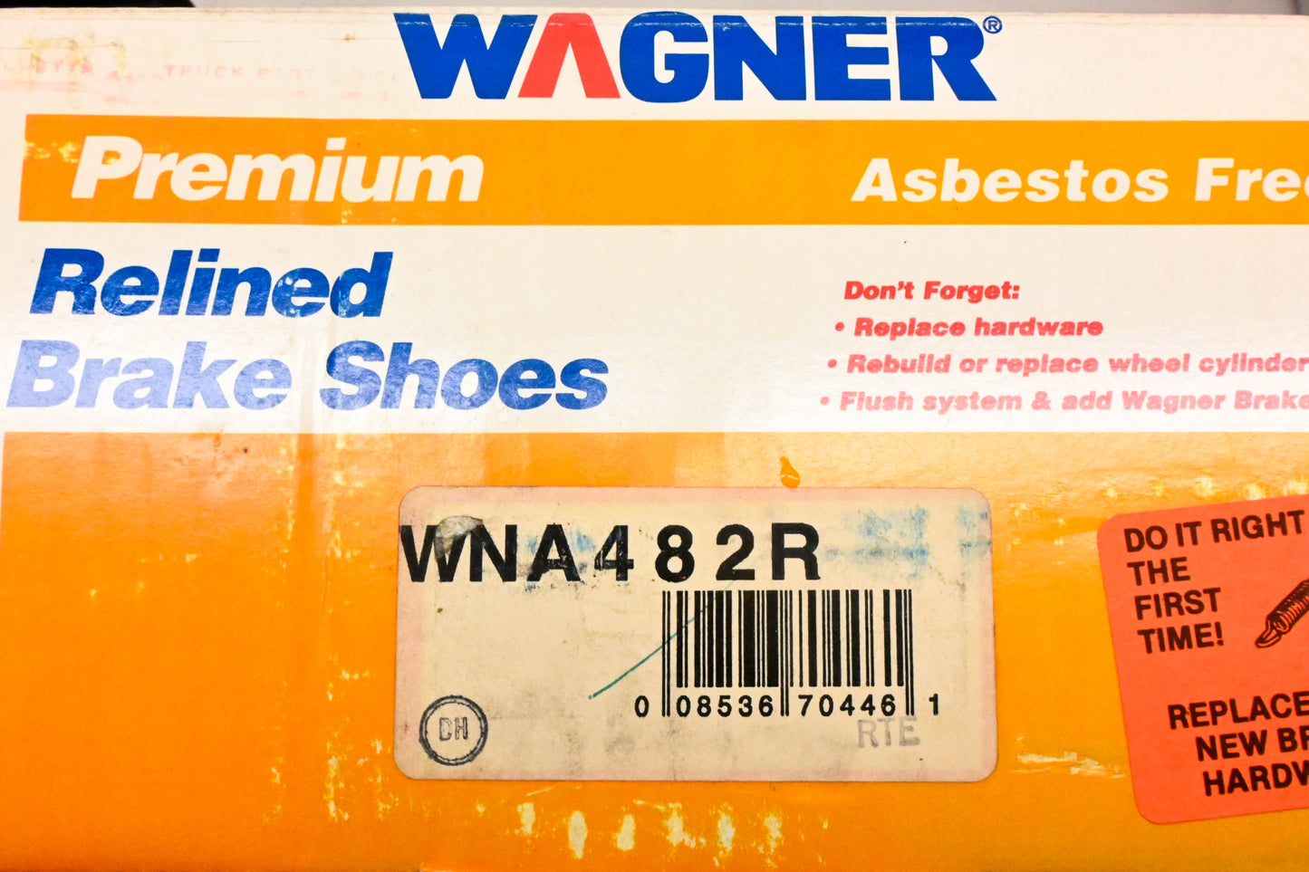 Wagner WNA482R Relined Brake Shoe Kit NOS