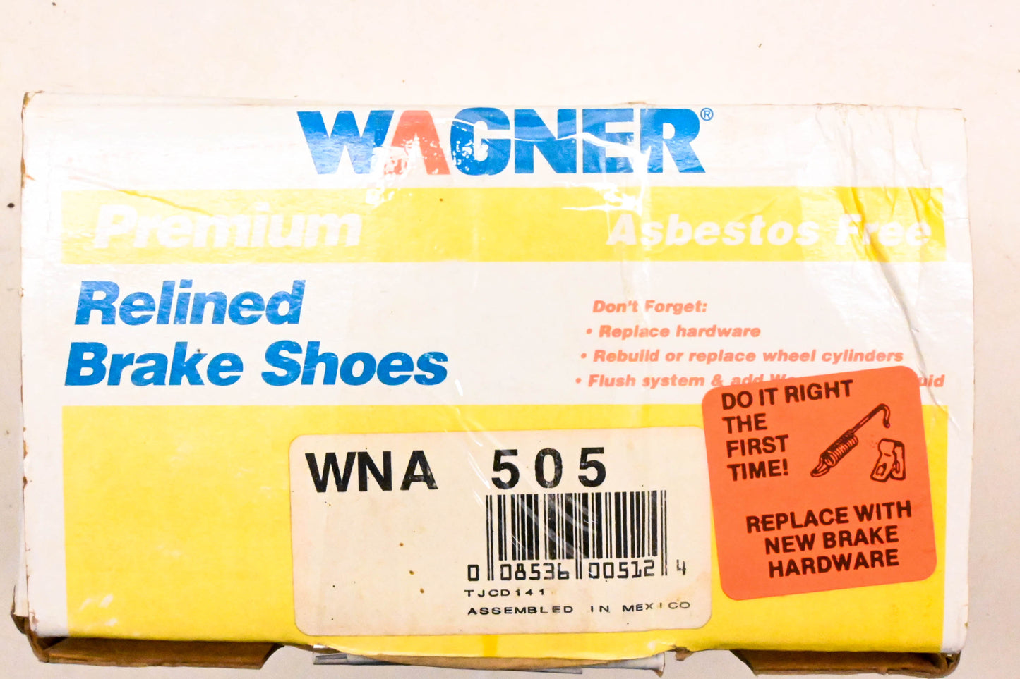 Wagner WNA505 Relined Brake Shoe Kit NOS