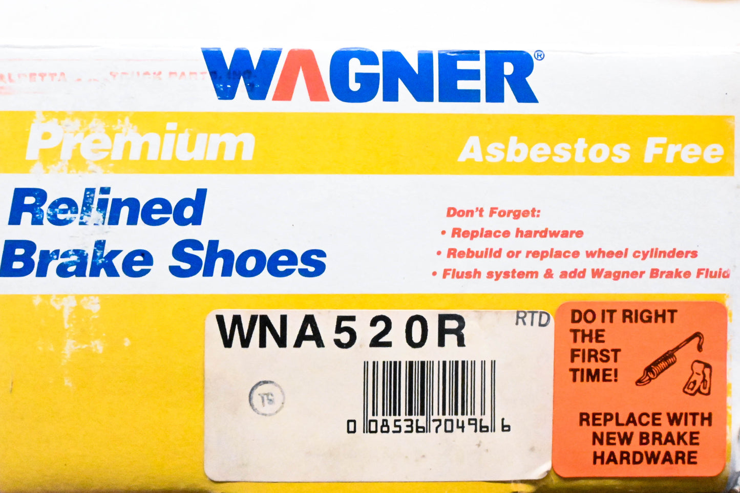 Wagner WNA520R Relined Brake Shoe Kit NOS