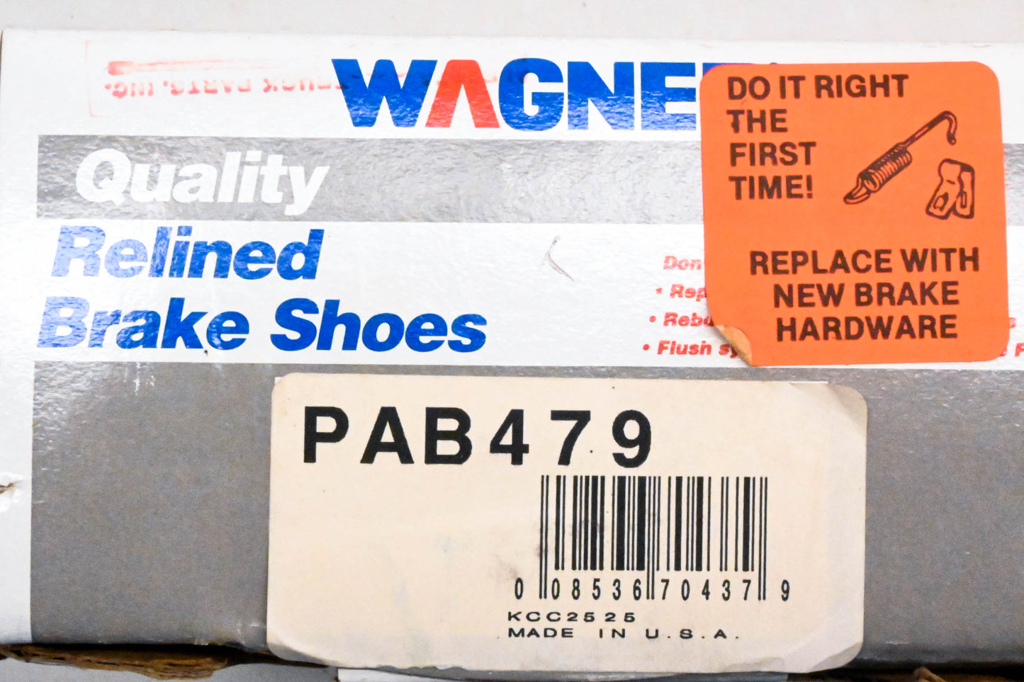 Wagner PAB479 Relined Brake Shoe Kit NOS