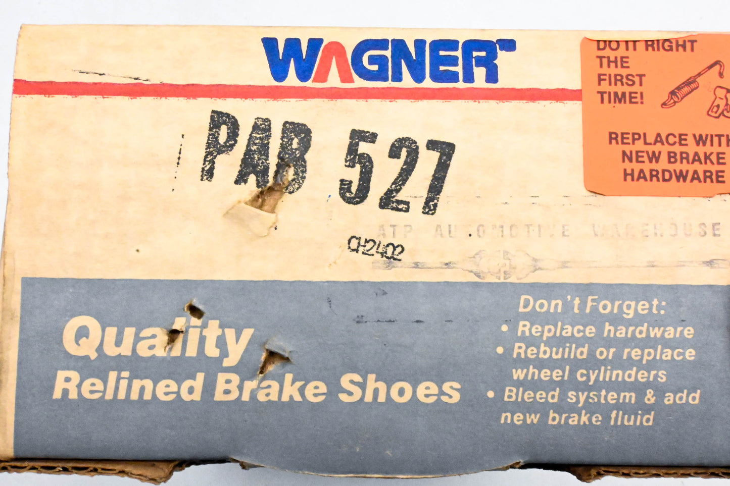 Wagner PAB527 Relined Brake Shoe Kit NOS