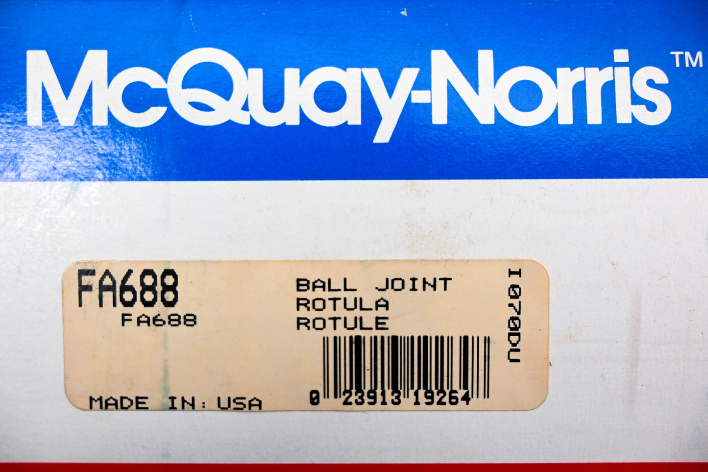 McQuay-Norris FA688 Ball Joint Kit NOS
