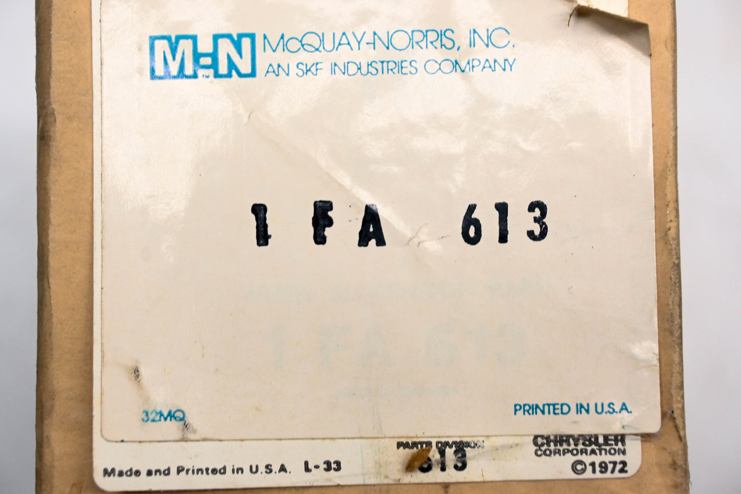 McQuay-Norris FA613 Idler Arm NOS