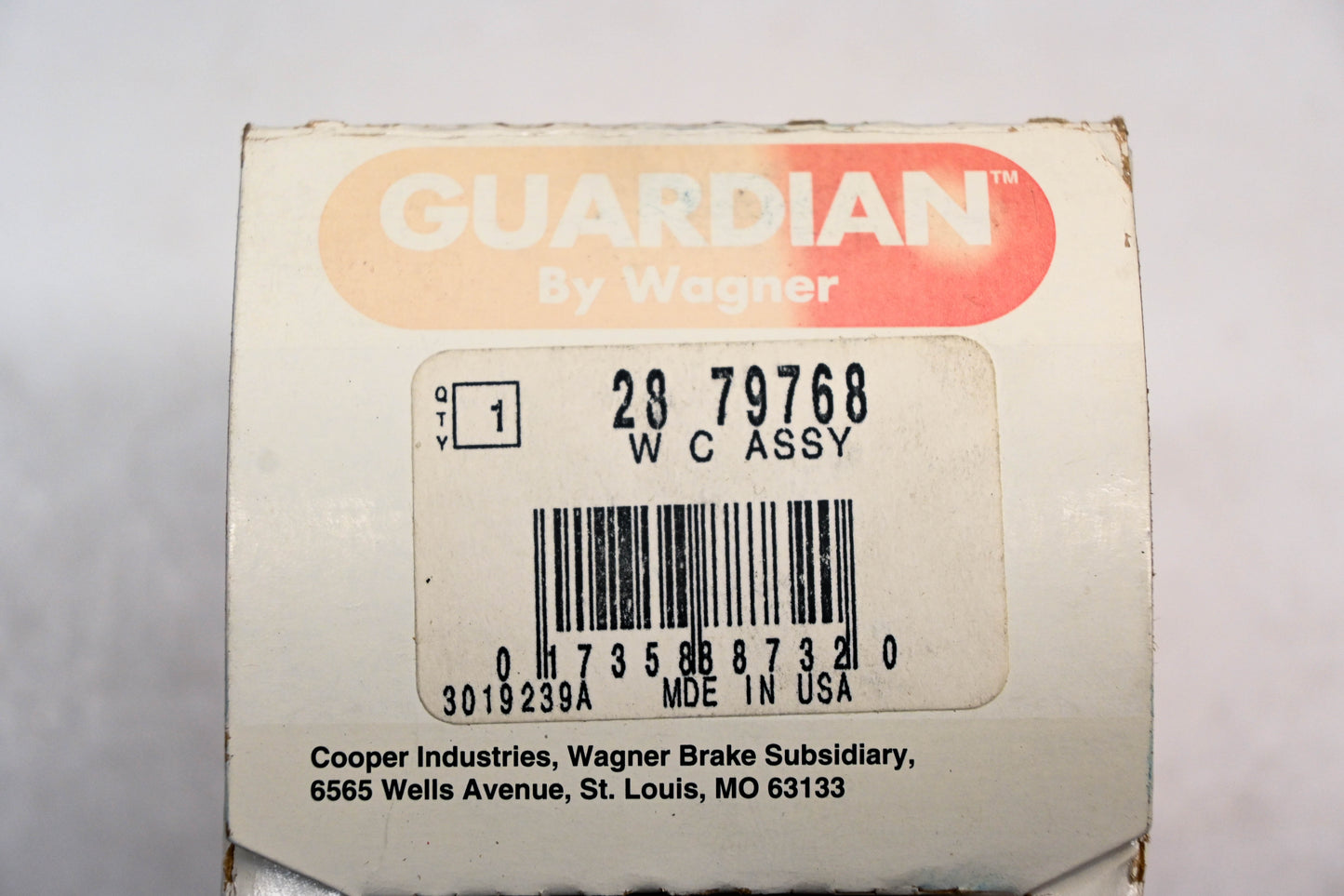 Wagner 28-79768, 108361 Guardian Wheel Cylinder Assembly NOS