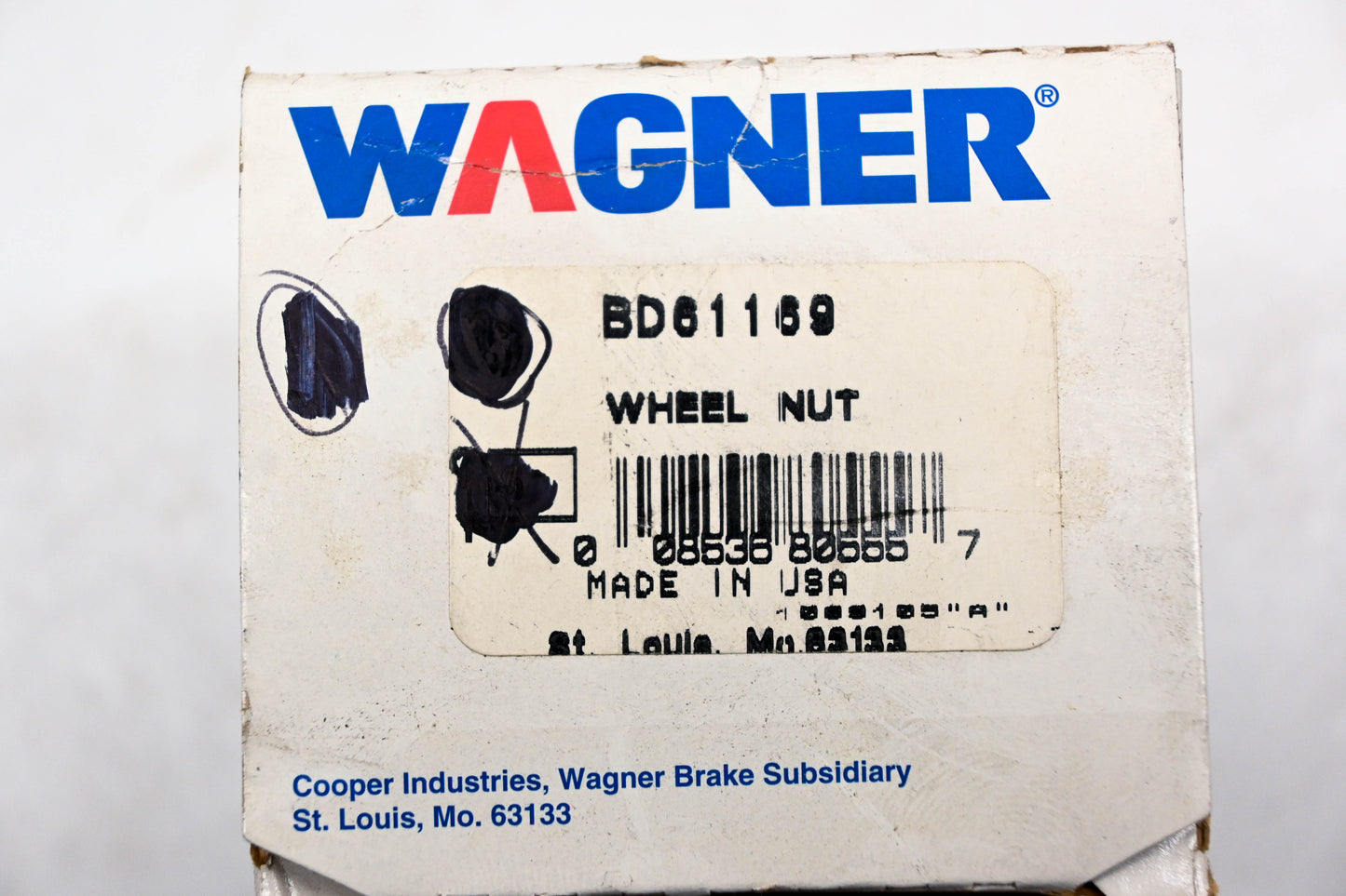 Wagner BD61169 Wheel Lug Nut NOS
