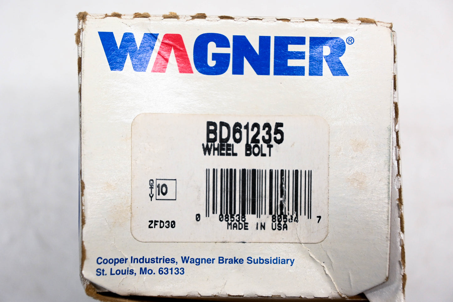 Wagner BD61235 Wheel Lug Bolts 1/2"-20 Qty 10 NOS