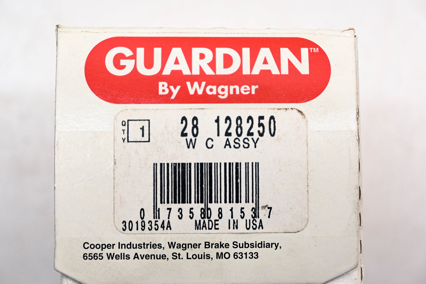 Wagner 28-128250 Guardian Wheel Cylinder Assembly NOS