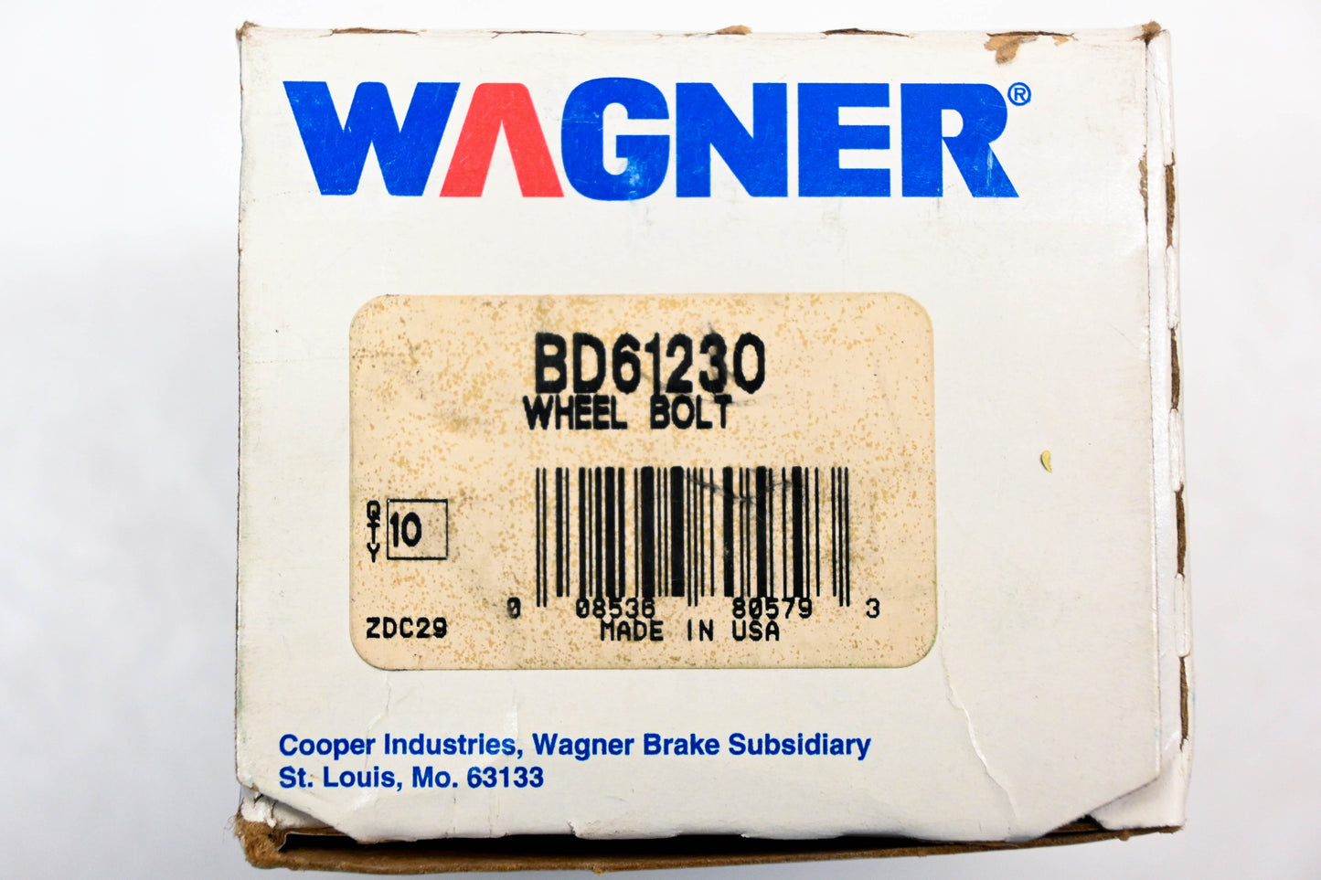 Wagner BD61230 Wheel Lug Bolts 1/2"-20 Qty 10 NOS