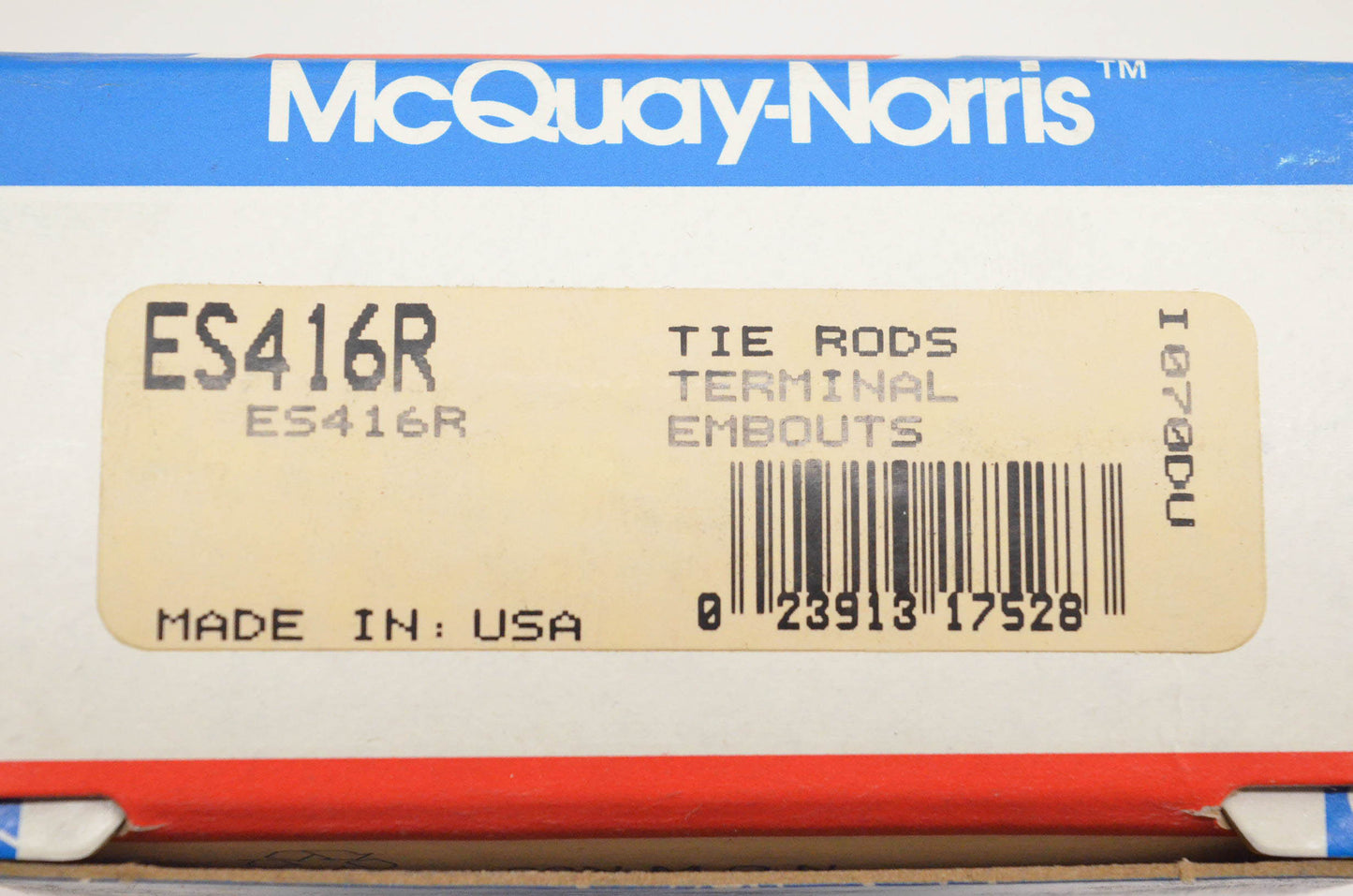 McQuay-Norris ES416R Tie Rod Terminal Kit NOS