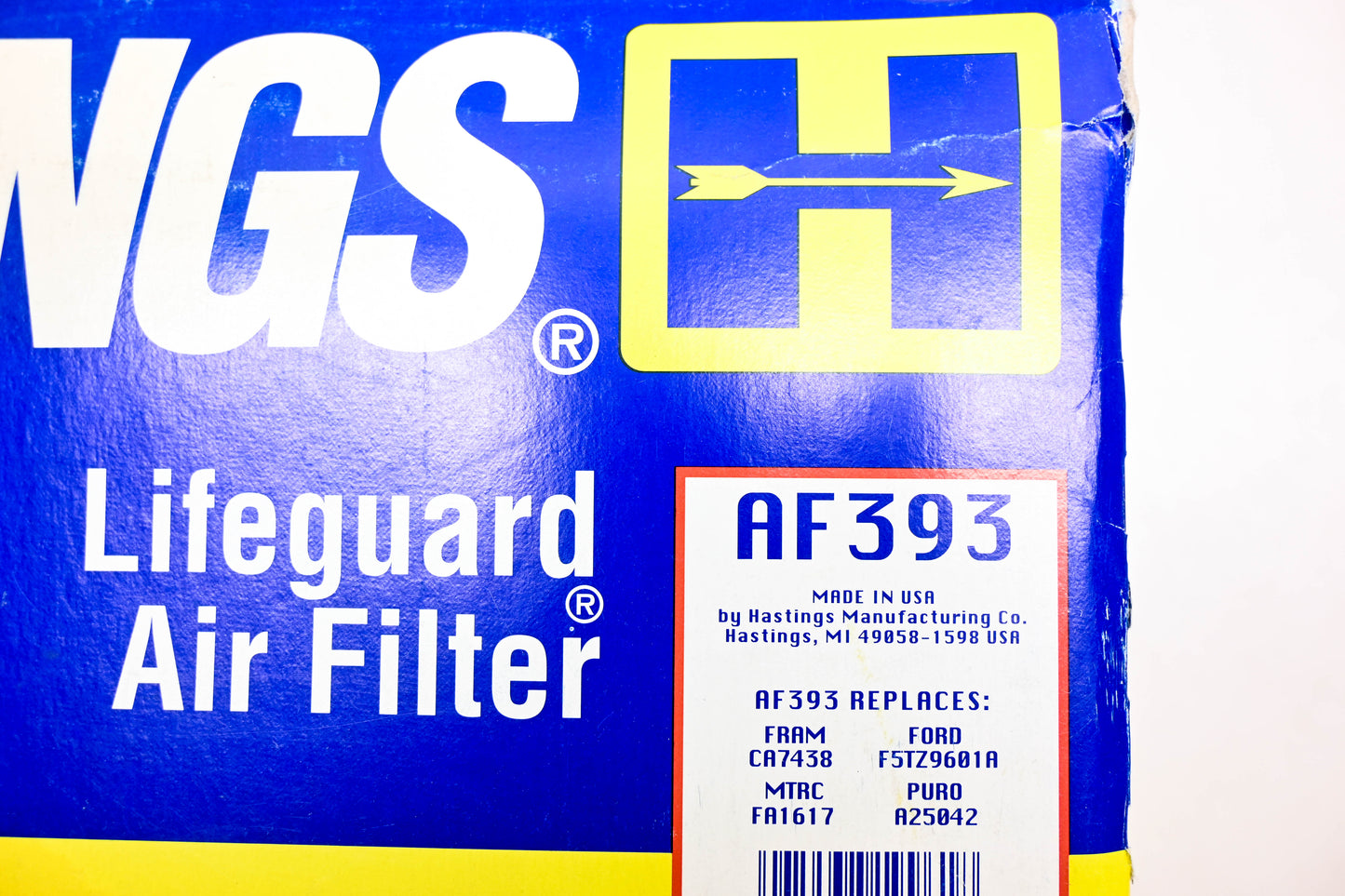 Hastings AF393 Air Filter NOS