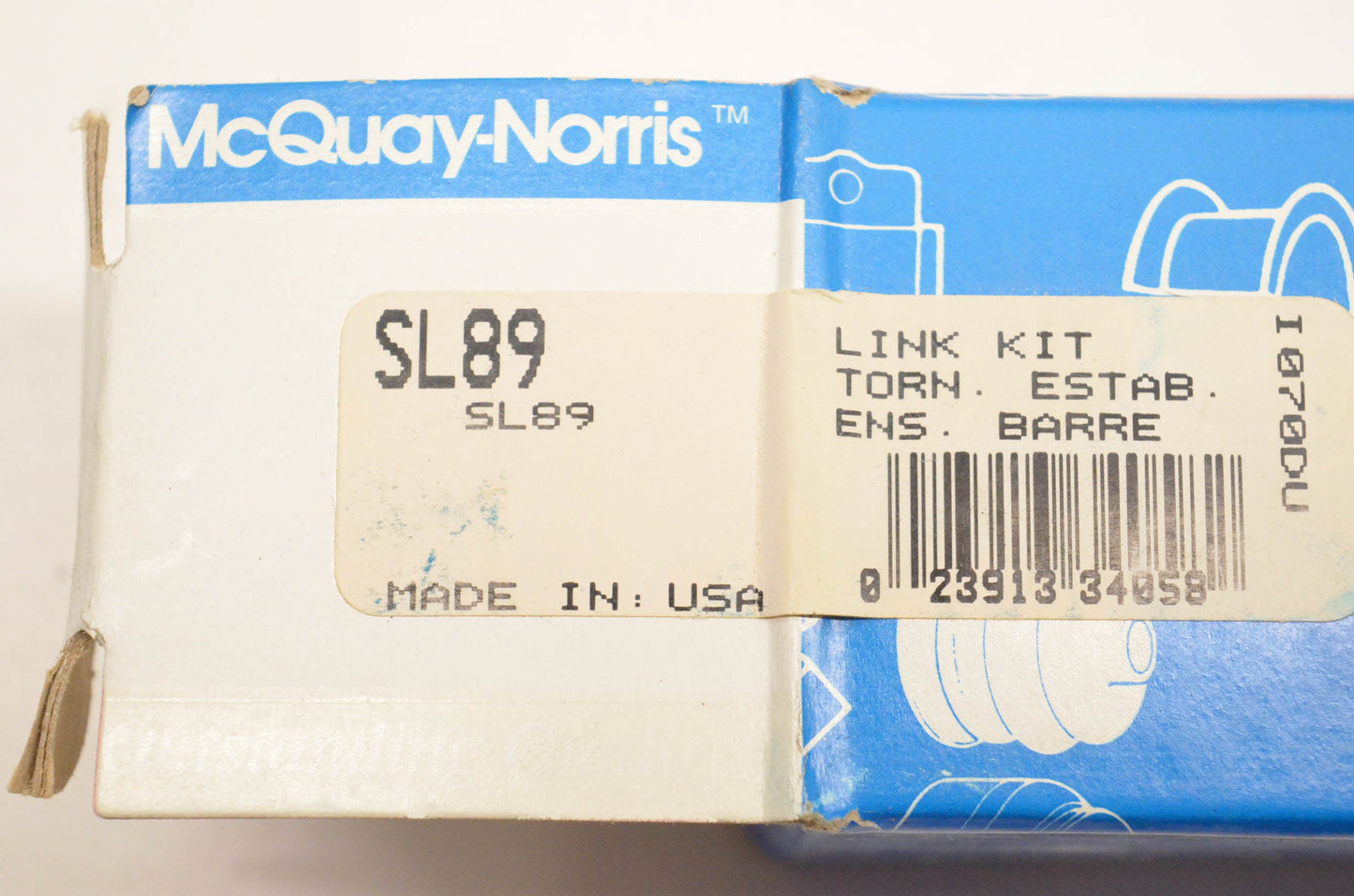 McQuay-Norris SL89, 18201, K5254 Chassis Parts Kit NOS