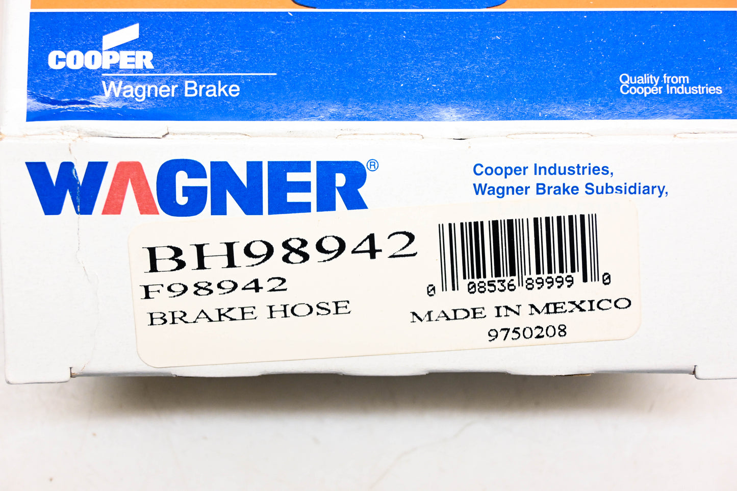 Wagner BH98942, F98942 Brake Hose NOS