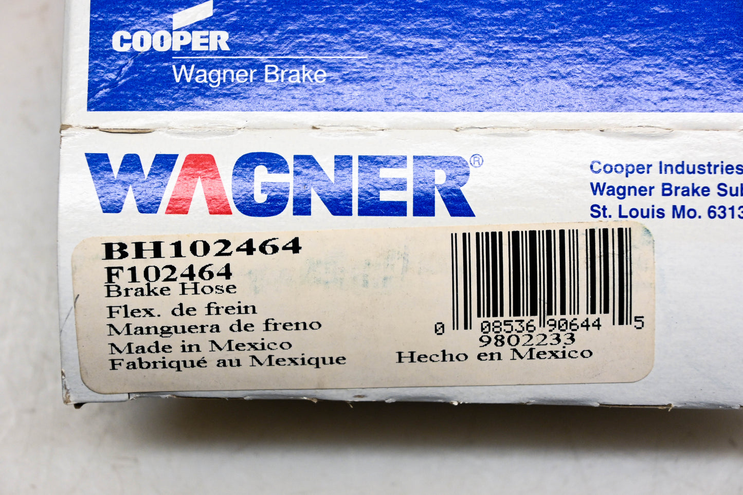 Wagner BH102464, F102464 Brake Hose NOS