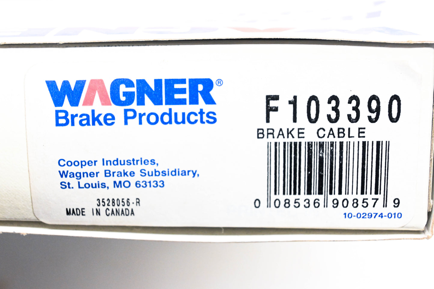 Wagner F103390 Brake Cable NOS