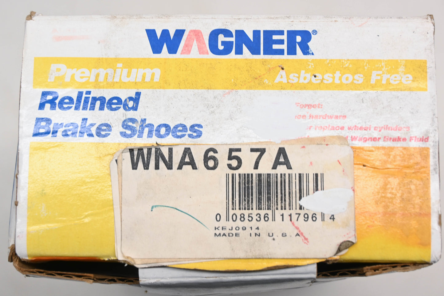 Wagner WNA657A Relined Brake Shoe Kit NOS