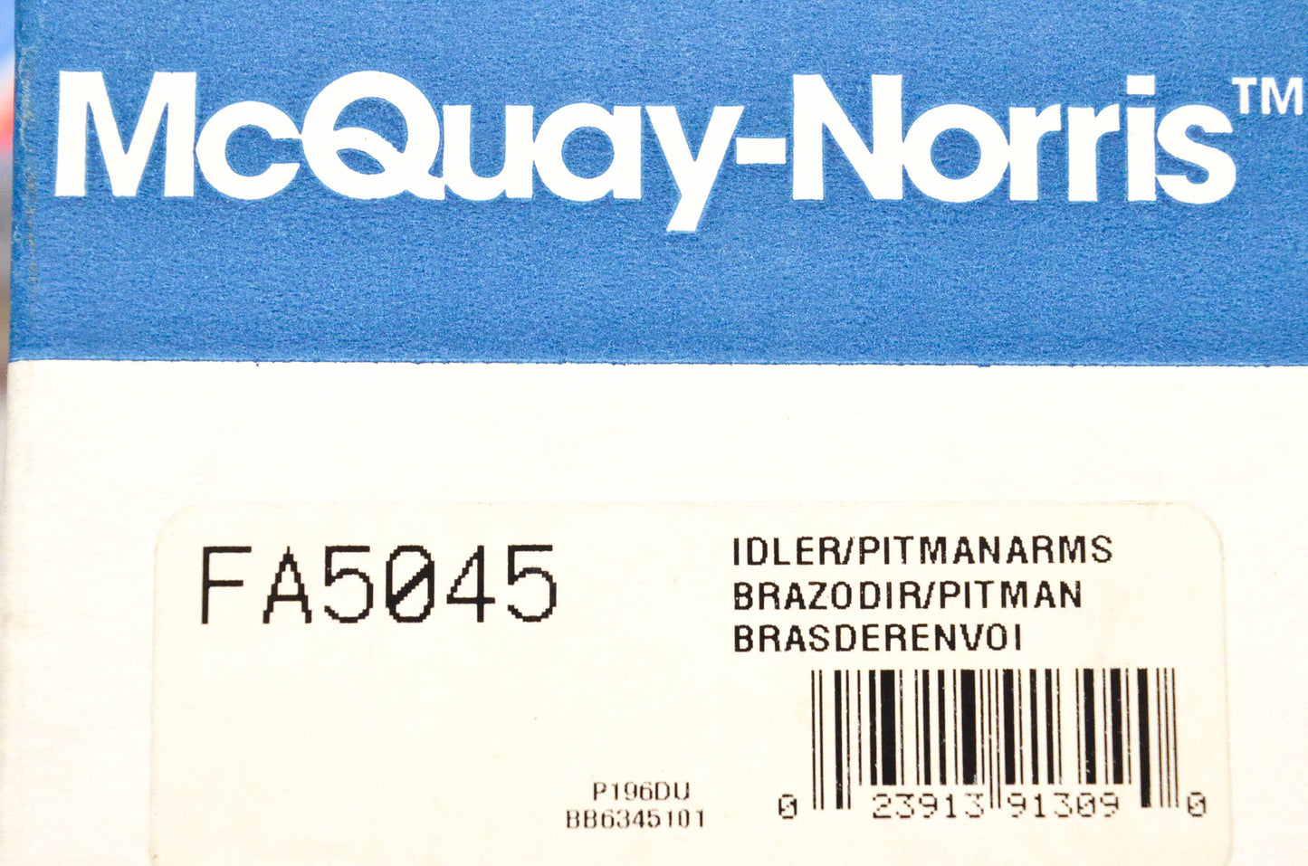 McQuay-Norris FA5045, P196DU, BB6345101 Pitman Arms Idler Kit NOS