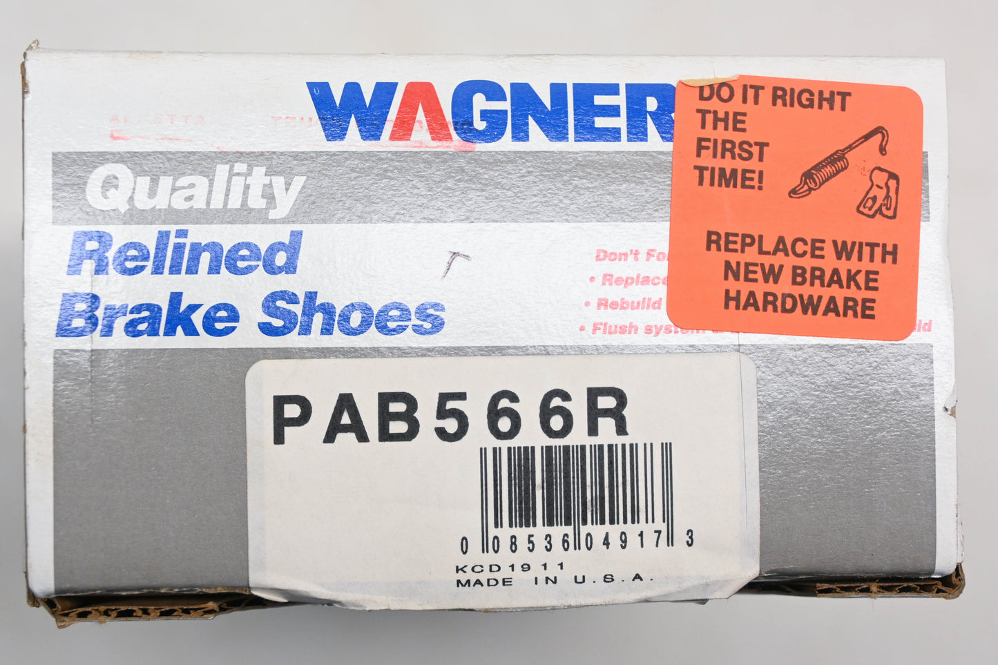 Wagner PAB566R Relined Brake Shoe Kit NOS