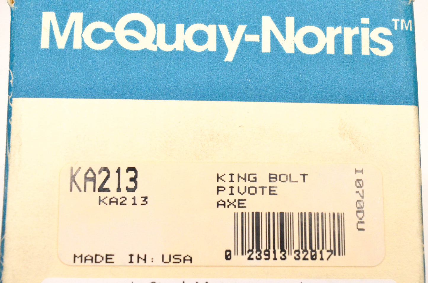 McQuay-Norris KA213 King Bolt Kit NOS