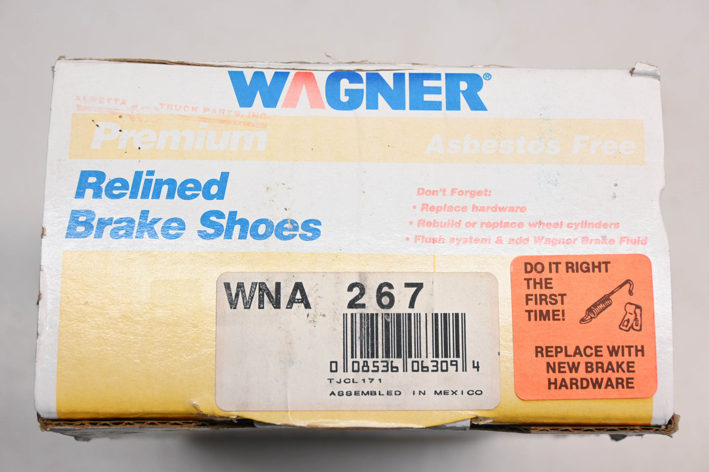 Wagner WNA267 Relined Brake Shoe Kit NOS