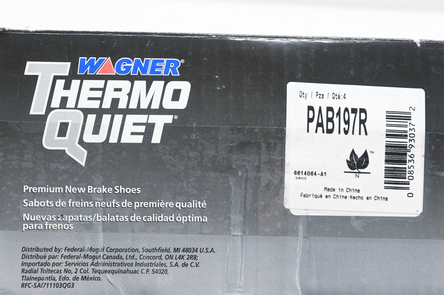 Wagner PAB197R Thermo Quiet Brake Shoe Kit NOS