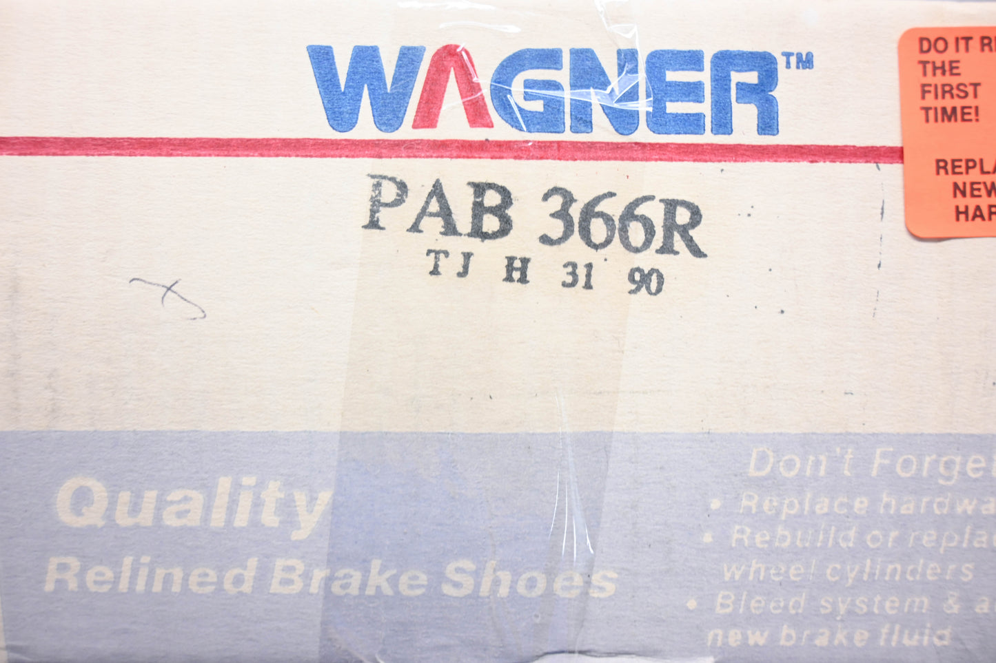 Wagner WNA366R Relined Brake Shoe Kit NOS
