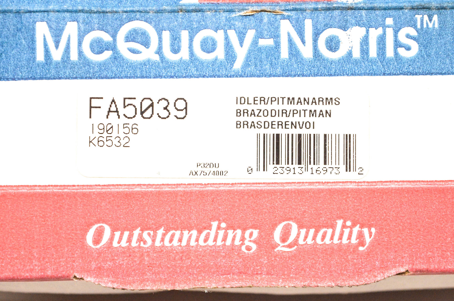 McQuay-Norris FA5039, 190156, K6532 Pitman Arms Idler Kit NOS