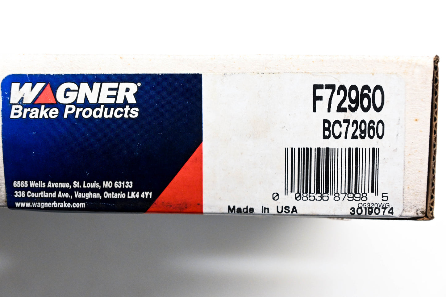 Wagner BC72960, F72960 Brake Cable NOS