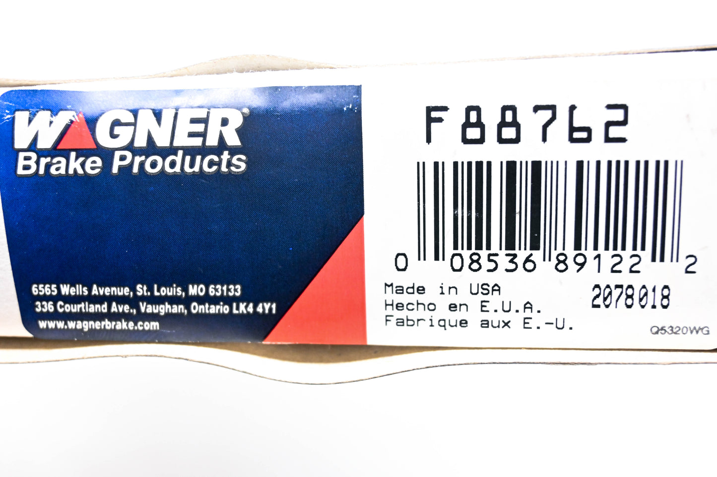 Wagner F88762 Brake Cable NOS