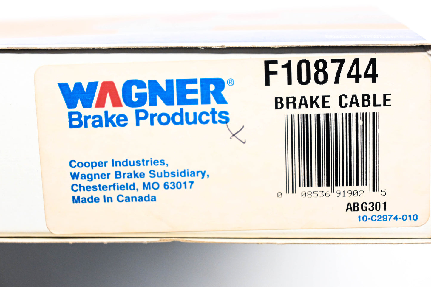 Wagner F108744 Parking Brake Cable Kit NOS