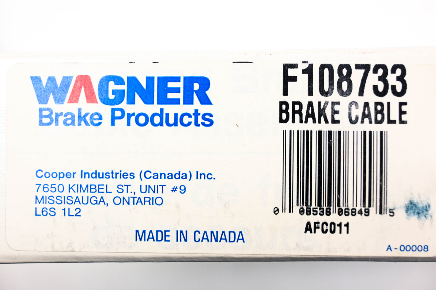 Wagner F108733 Parking Brake Cable Kit NOS