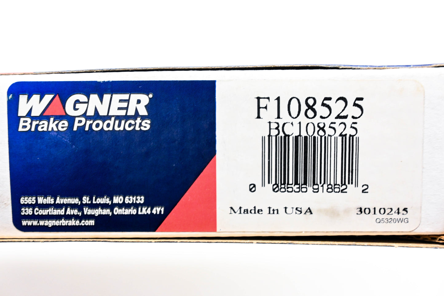 Wagner BC108525, F108525 Parking Brake Cable Assembly NOS