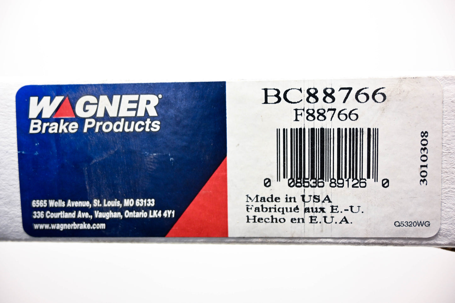 Wagner BC88766, F88766 Brake Cable NOS